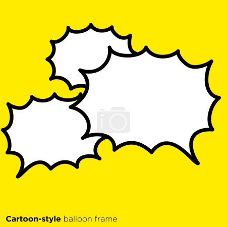 Illustration material of colliding speech bubbles with simple design