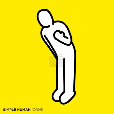 Simple human icon series, people who feel safe