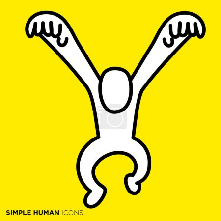 Ilustración de Simple serie icono humano, zombie-como persona - Imagen libre de derechos