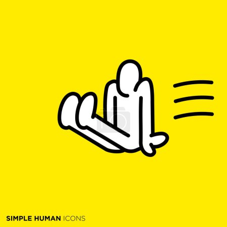 Ilustración de Simple human icon series, excluded people - Imagen libre de derechos
