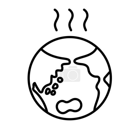 Simple vector illustration of a warming earth