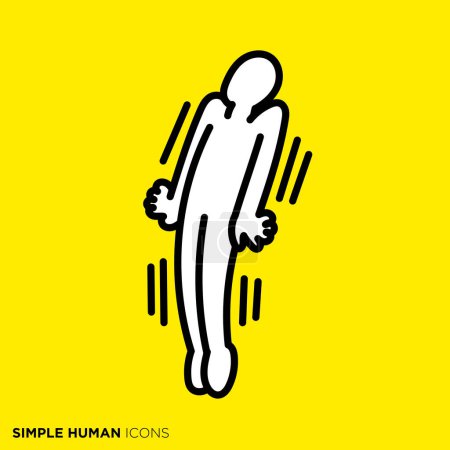 Simple human icon series, stiff person