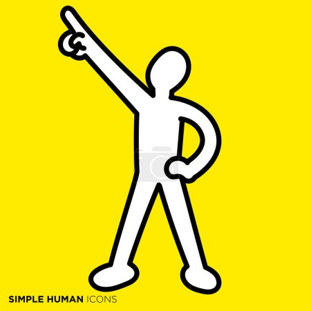 Simple human icon series, people aiming for the top