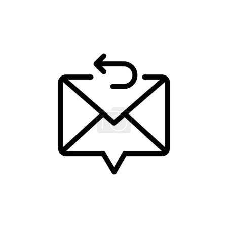 Ilustración de Icono de repetición de correo electrónico o diseño de logotipo símbolo de signo aislado ilustración vectorial - icono de vector de estilo de línea de alta calidad adecuado para diseñadores, desarrolladores web, pantallas y sitios web - Imagen libre de derechos