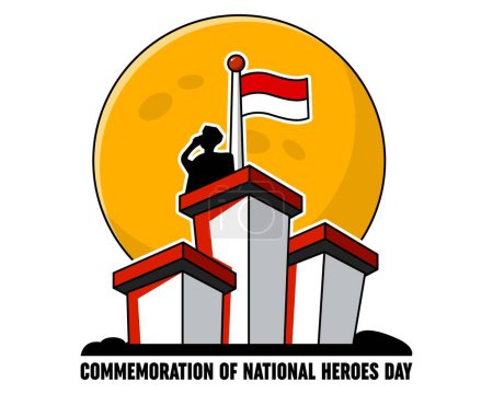 Vector illustration of the Commemoration of Pancasila Sanctity Day in Indonesia. Suitable for greeting cards, posters and banners