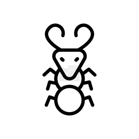 Icono de hormiga o diseño de logotipo símbolo de signo aislado ilustración vectorial. Una colección de iconos vectoriales de línea negra de alta calidad adecuados para diseñadores, desarrolladores web, pantallas y sitios web