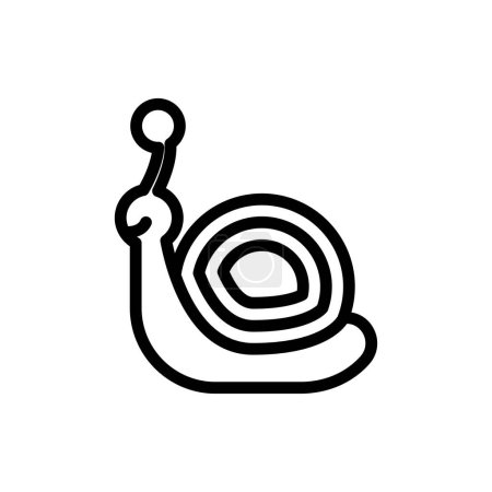 Icône escargot ou logo design isolé signe symbole vectoriel illustration. Une collection d'icônes vectorielles de style ligne noire de haute qualité