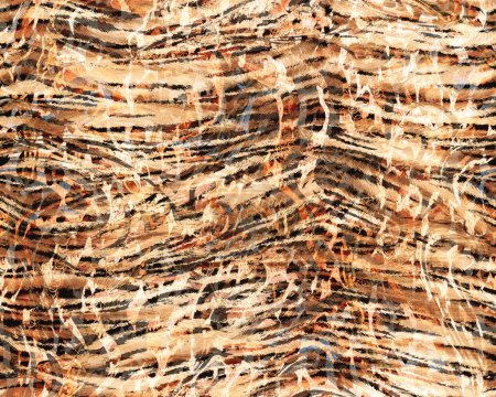 Téléchargez les photos : Peinture à la main sans fin aquarelle abstraite léopard peau animale motif d'impression géométrique coloré cravate fond - en image libre de droit