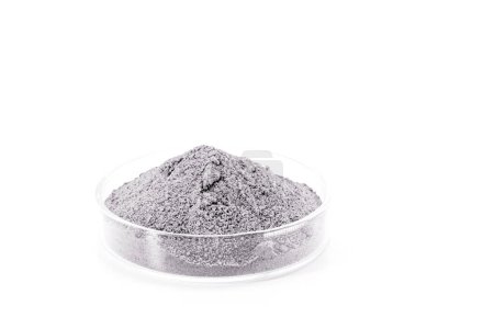 Photo for Aluminum oxide or alumina, chemical compound of aluminum and oxygen, used in blasting to remove excess calcined coating and in parts made of metal. - Royalty Free Image