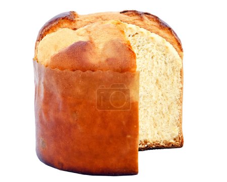 Foto de Panettone, típico pan dulce brasileño servido como postre para las celebraciones de Navidad y Año Nuevo
. - Imagen libre de derechos