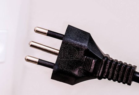 Photo for Brazilian plug, New standard of Brazilian plug, NBR 14136 is the official plug standard in Brazil. Three-pin socket with ground conductor. - Royalty Free Image