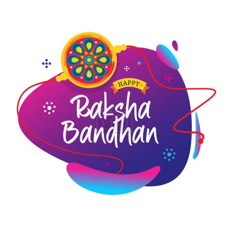 Téléchargez les illustrations : Happy Raksha Bandhan Festival Bannière Illustration vectorielle - en licence libre de droit