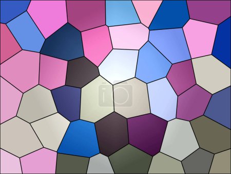 Photo for Abstract stained glass with pink and grey . The dabbing technique near the edges gives a soft focus effect due to the altered surface roughness of the paper. - Royalty Free Image