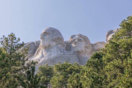 Photo for Mount Rushmore with the heads of George Washington and Thomas Jefferson, located near Keystone, South Dakota - Royalty Free Image