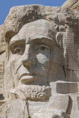 Photo for Close up of Abraham Lincoln on Mount Rushmore, located near Keystone, South Dakota - Royalty Free Image