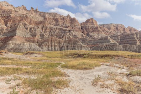 At the beginning of the Saddle Pass Trail in the Badlands National Park