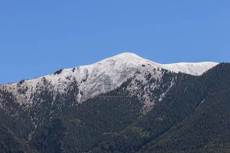 Photo for Mount Zwischen covered in snow, seen from the Great Sand Dunes National Park - Royalty Free Image