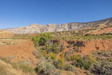 Red canyons near Turtle Rock next to Cub Creek Road in the Dinosaur National Monument