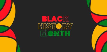 Téléchargez les illustrations : Histoire noire fond mois. African American History or Black History Month. Célébré annuellement en février aux États-Unis et au Canada. noir histoire mois 2023 - en licence libre de droit