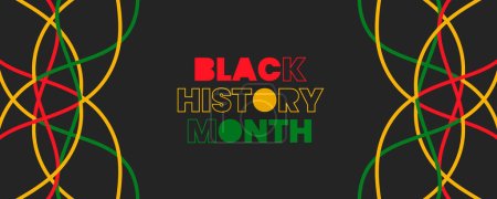 Téléchargez les illustrations : Histoire noire fond mois. African American History or Black History Month. Célébré annuellement en février aux États-Unis et au Canada. noir histoire mois 2023 - en licence libre de droit