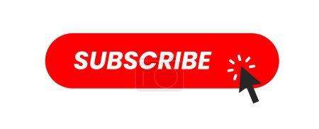 Illustration for Subscribe button red color. vector illustration - Royalty Free Image