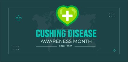 Cushing Disease Awareness Month background or banner design template celebrated in April.