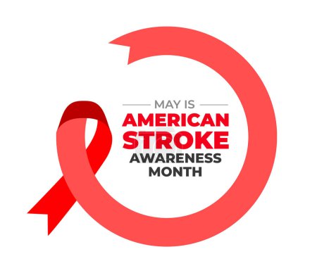 American Stroke Awareness Month background or banner design template celebrate in may