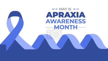 Illustration for Apraxia Awareness Month background or banner design template celebrate in may - Royalty Free Image