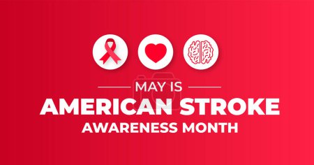 Illustration for American Stroke Awareness Month background or banner design template celebrate in may - Royalty Free Image