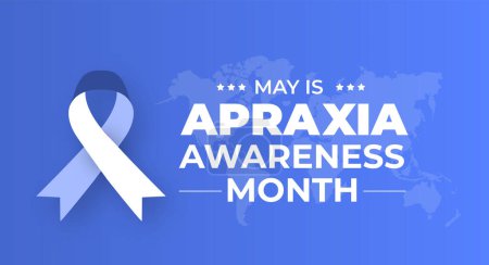 Illustration for Apraxia Awareness Month background or banner design template celebrate in may - Royalty Free Image