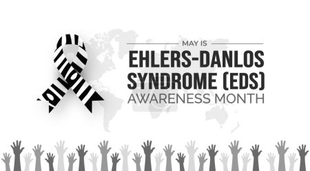 Ehlers Danlos Syndrom (EDS) Monat Hintergrund oder Banner-Design-Vorlage im Mai gefeiert