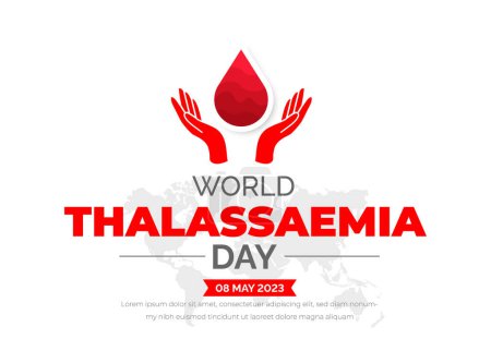 Illustration for World Thalassaemia Day background or banner design template celebrated in 8 may. - Royalty Free Image
