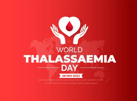 Illustration for World Thalassaemia Day background or banner design template celebrated in 8 may. - Royalty Free Image