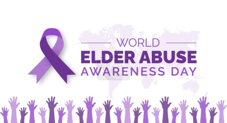 Hintergrund zum World Elder Abuse Awareness Day oder Banner-Design-Vorlage.