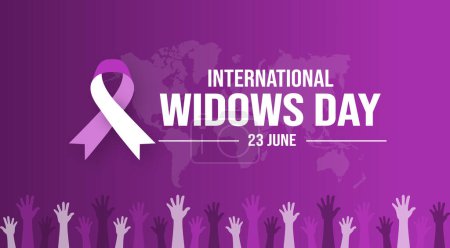 Illustration for International Widows Day background or banner design template. International Widows Day background or banner design template. - Royalty Free Image