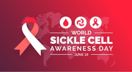 Illustration for World Sickle Cell Awareness Day background or banner design template. - Royalty Free Image
