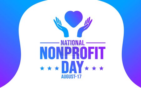 17 August National Nonprofit Day background template. Holiday concept. background, banner, placard, card, and poster design template with text inscription and standard color. vector illustration.