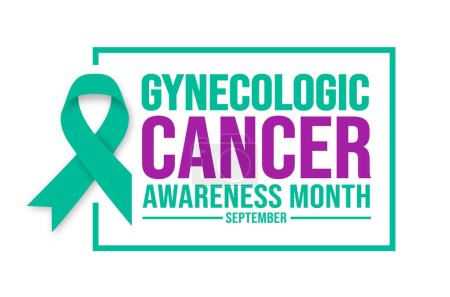 Illustration for September is Gynecologic Cancer Awareness Month background template. Holiday concept. background, banner, placard, card, and poster design template with text inscription and standard color. vector - Royalty Free Image