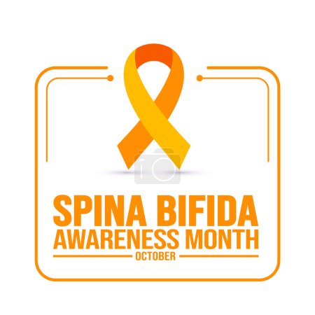 Illustration for October is Spina Bifida Awareness Month background template use to background, banner, placard, card, and poster design. holiday concept with text inscription and standard color. vector illustration. - Royalty Free Image