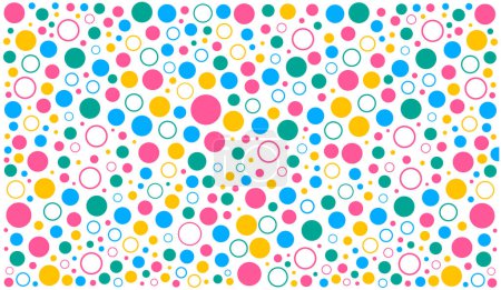 abstract Colorful Trendy circle shape seamless pattern illustration vector background design template in retro style. use to background, banner, placard, book cover, card, and poster design template.