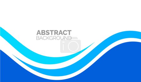 Illustration for Abstract Simple Minimal dynamic curve Blue and white business wave banner background. business concept. Vector illustration. - Royalty Free Image