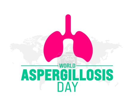 February is World Aspergillosis Day background template with usa flag theme concept. Holiday concept. use to background, banner, placard, card, and poster design template with text inscription