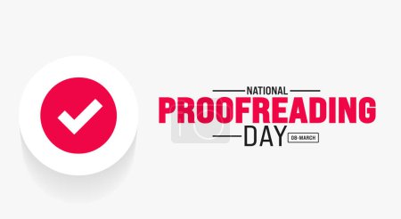March is National Proofreading background template. Holiday concept. use to background, banner, placard, card, and poster design template with text inscription and standard color. vector illustration.