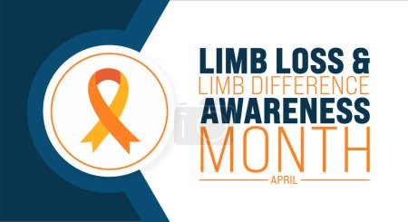 April is Limb Loss and Limb Difference Awareness Month background template. Holiday concept. use to background, banner, placard, card, and poster design template with text inscription