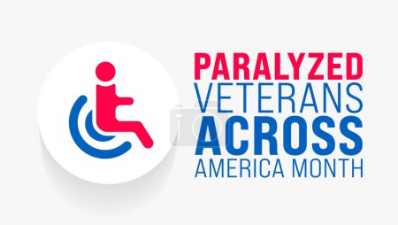 Illustration for April is Paralyzed Veterans Across America Month background template. Holiday concept. use to background, banner, placard, card, and poster design template with text inscription and standard color. - Royalty Free Image
