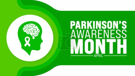 April is Parkinsons Awareness Month background template. Holiday concept. use to background, banner, placard, card, and poster design template with text inscription and standard color. vector