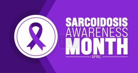 April is Sarcoidosis Awareness Month background template. Holiday concept. use to background, banner, placard, card, and poster design template with text inscription and standard color. vector
