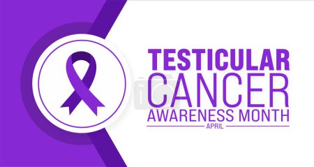 April is Testicular Cancer Awareness Month background template. Holiday concept. use to background, banner, placard, card, and poster design template with text inscription and standard color. vector