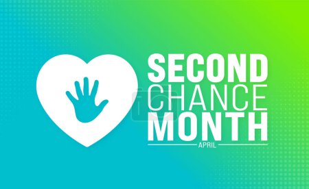 April is Second Chance Month background template. Holiday concept. use to background, banner, placard, card, and poster design template with text inscription and standard color. vector illustration.