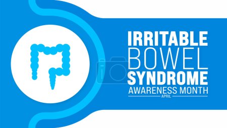 April is Irritable Bowel Syndrome Awareness Month background template. Holiday concept. use to background, banner, placard, card, and poster design template with text inscription and standard color.